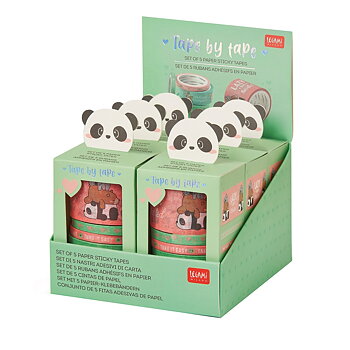 Tape by Tape, Cute Animals, 5 färgglada papperstejprullar