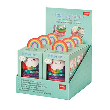 Tape by Tape, Rainbow, 5 farverige papirtaperuller 