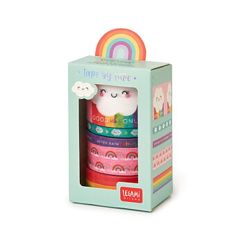 Tape by Tape, Rainbow, 5 farverige papirtaperuller 