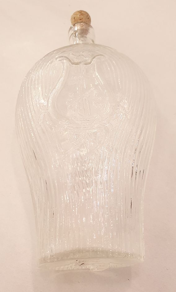 Hunting flask antique lyre