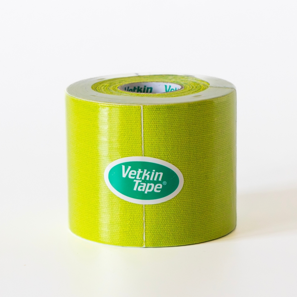 VetkinTape kinesiologietape voor paarden 6 cm x 5 m limoengroen, 1 rol en retailverpakking, voor spierondersteuning en revalidatie van paarden