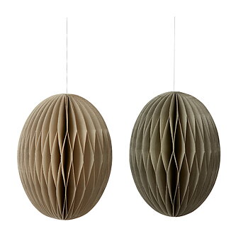 Pappersägg, Swirl sand L set om 2st, från Bungalow