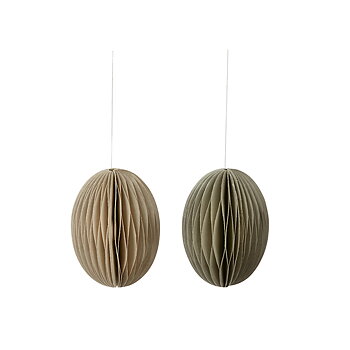 Pappersägg, Swirl sand M set om 2st, från Bungalow