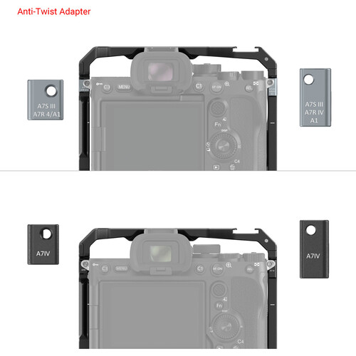 SmallRig 3594 Camera Cage for Sony Alpha 7S III/Alpha 7 IV/Alpha 7R IV/Alpha 1 with VG-C4EM Battery Grip - 4