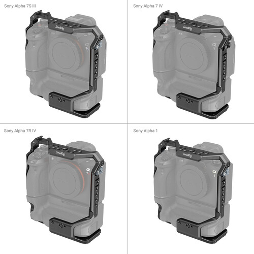 SmallRig 3594 Camera Cage for Sony Alpha 7S III/Alpha 7 IV/Alpha 7R IV/Alpha 1 with VG-C4EM Battery Grip - 5