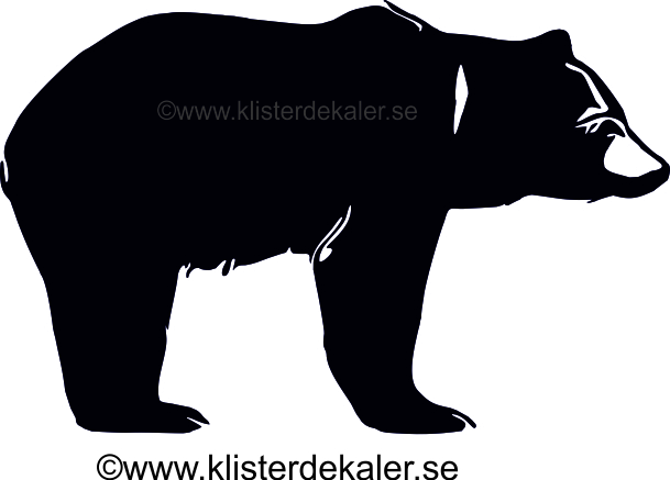 Bildekal Björn i profil