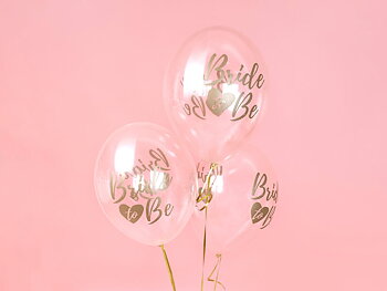 Ballonger | 50-pack | "Bride to be" | Guldfärgad text  - 1