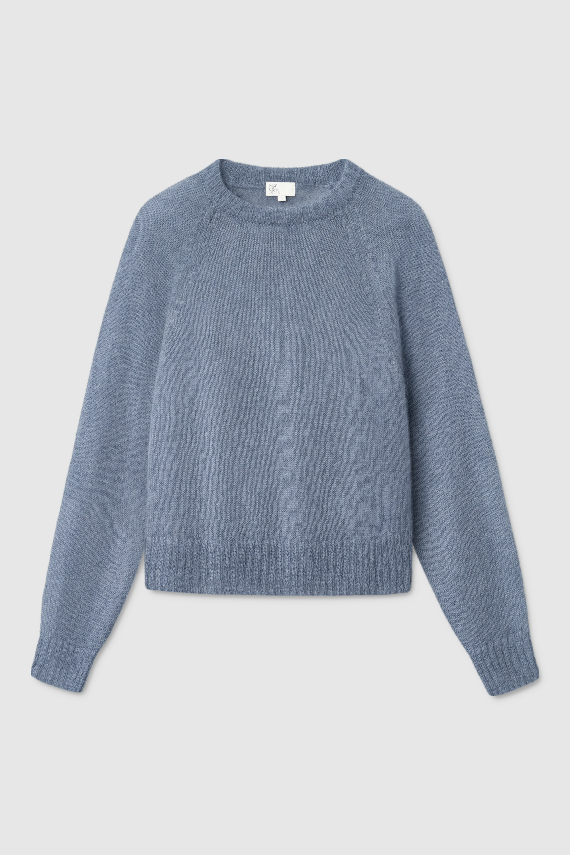 Loe Silk mohair sweater - Blue mist - MASKA