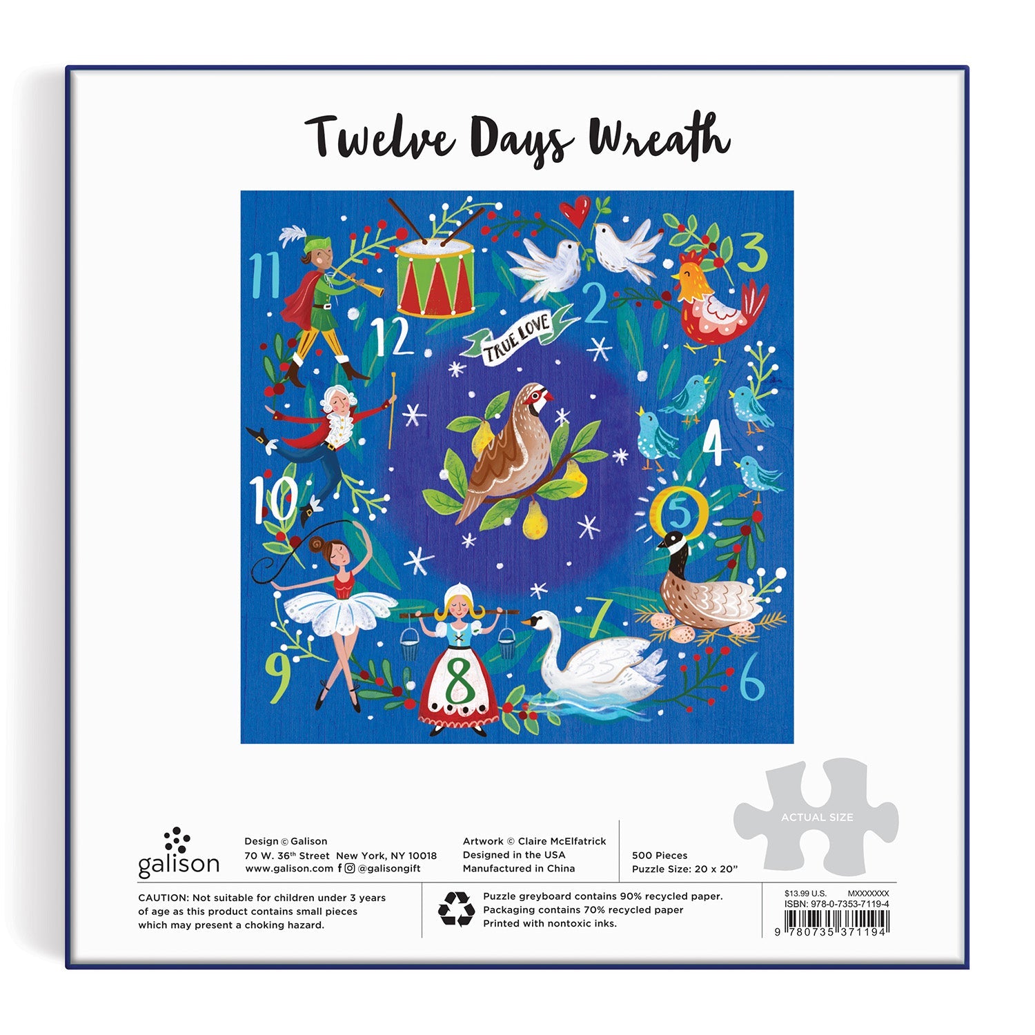 12 Days Wreath 500 Piece Puzzle - 2