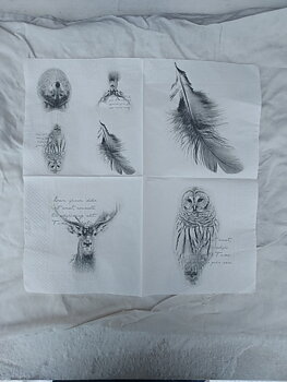 Servett, med djur, 33x33 cm