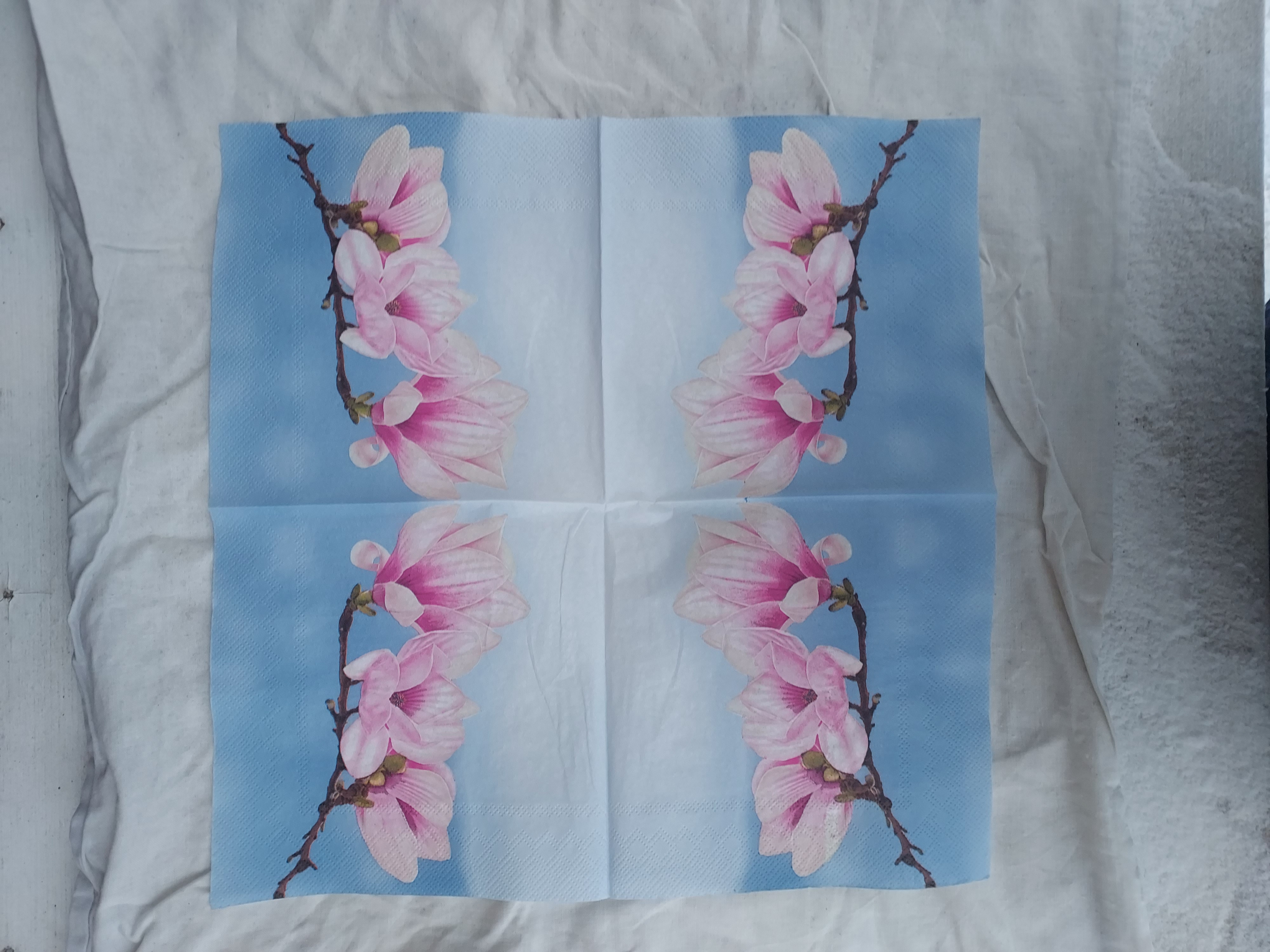 Servett med blommor, 33x33cm