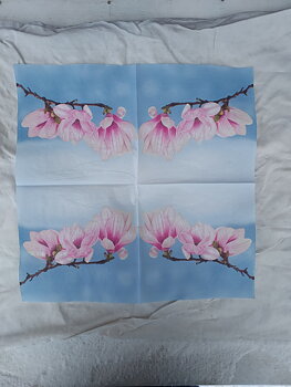 Servett med blommor, 33x33cm