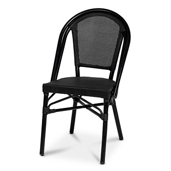 Menton stol, svart textilene