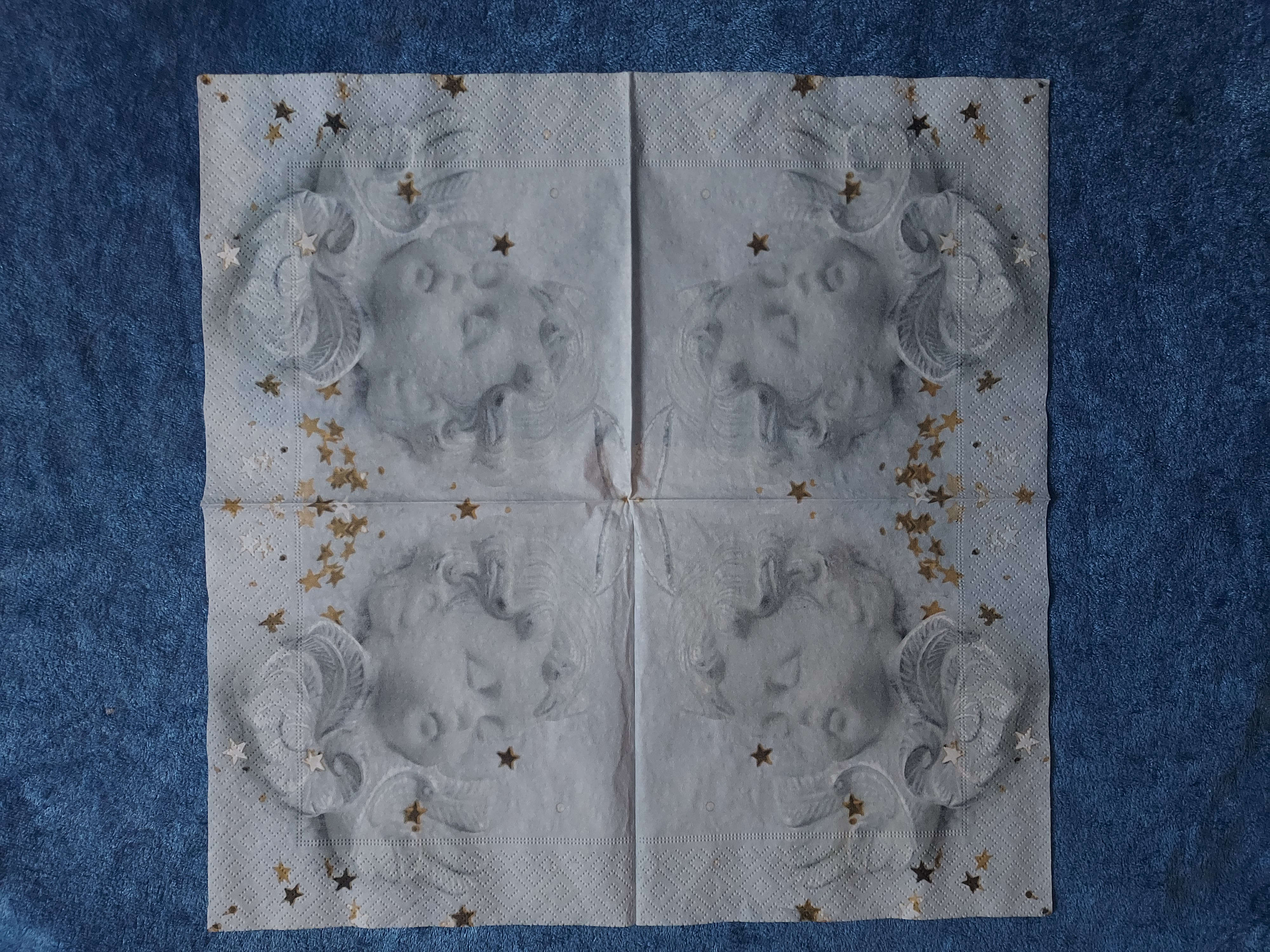 Servett med änglar, 33x33cm