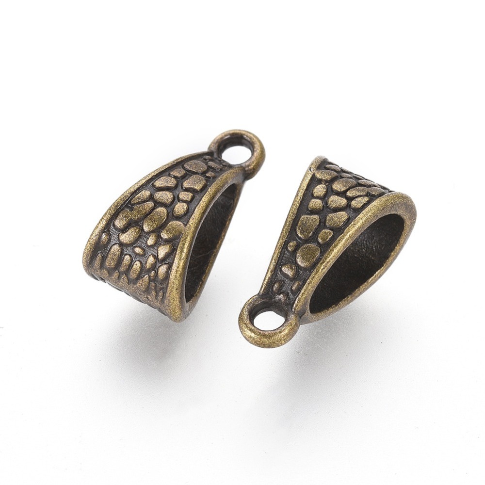 Connector / bail  bronze patternd