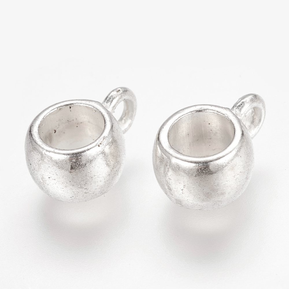 Connector /bail/Berlockhållare - Ljus Silver 11mm - 2