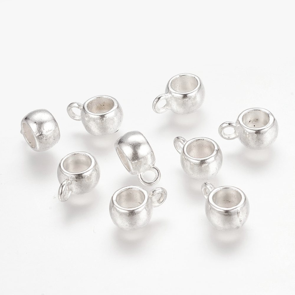 Connector /bail/Berlockhållare - Ljus Silver 11mm
