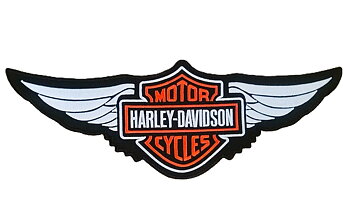 Harley Davidson Logo mit Flügeln Aufnäher (35,5x12 cm)