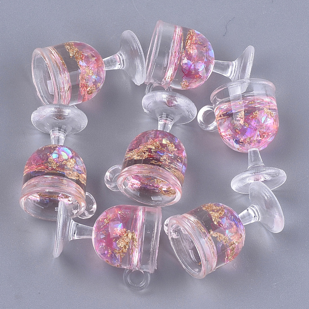 Berlock - Resin 3D Drink / Vin Rosa 