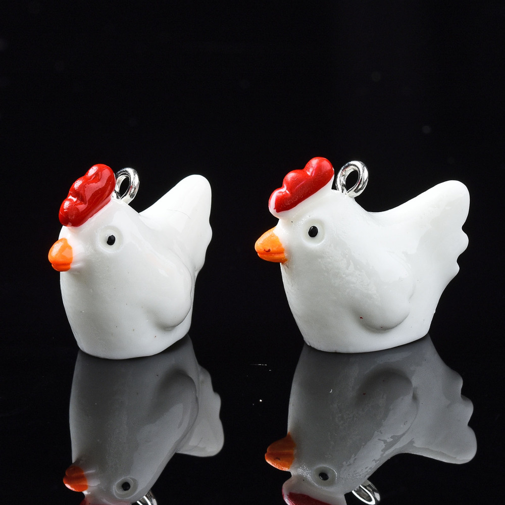 Pendant / Charm,  3D Chicken Easter - 3