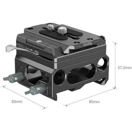 SmallRig 3067  Baseplate with Dual 15mm LWS Rod Clamp - 3