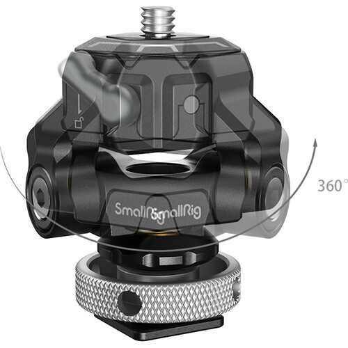 SmallRig 3514 Drop-in HawkLock mini Quick Release Monitor Mount with Cold Shoe - 5