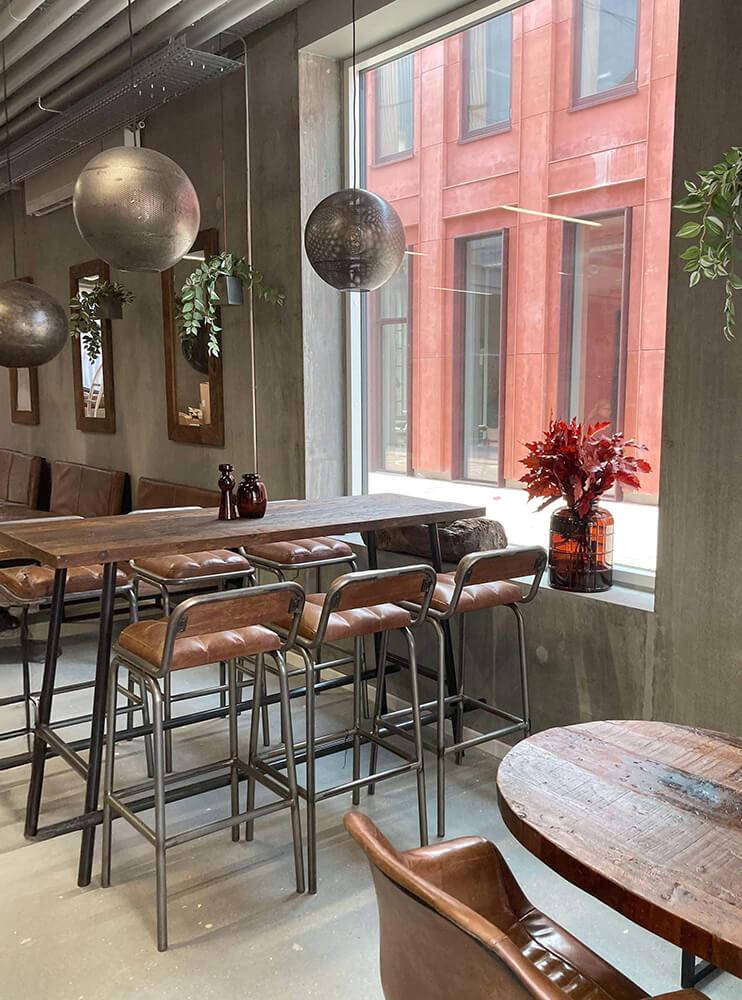 Brooklyn Barstol i läder & järn - 7