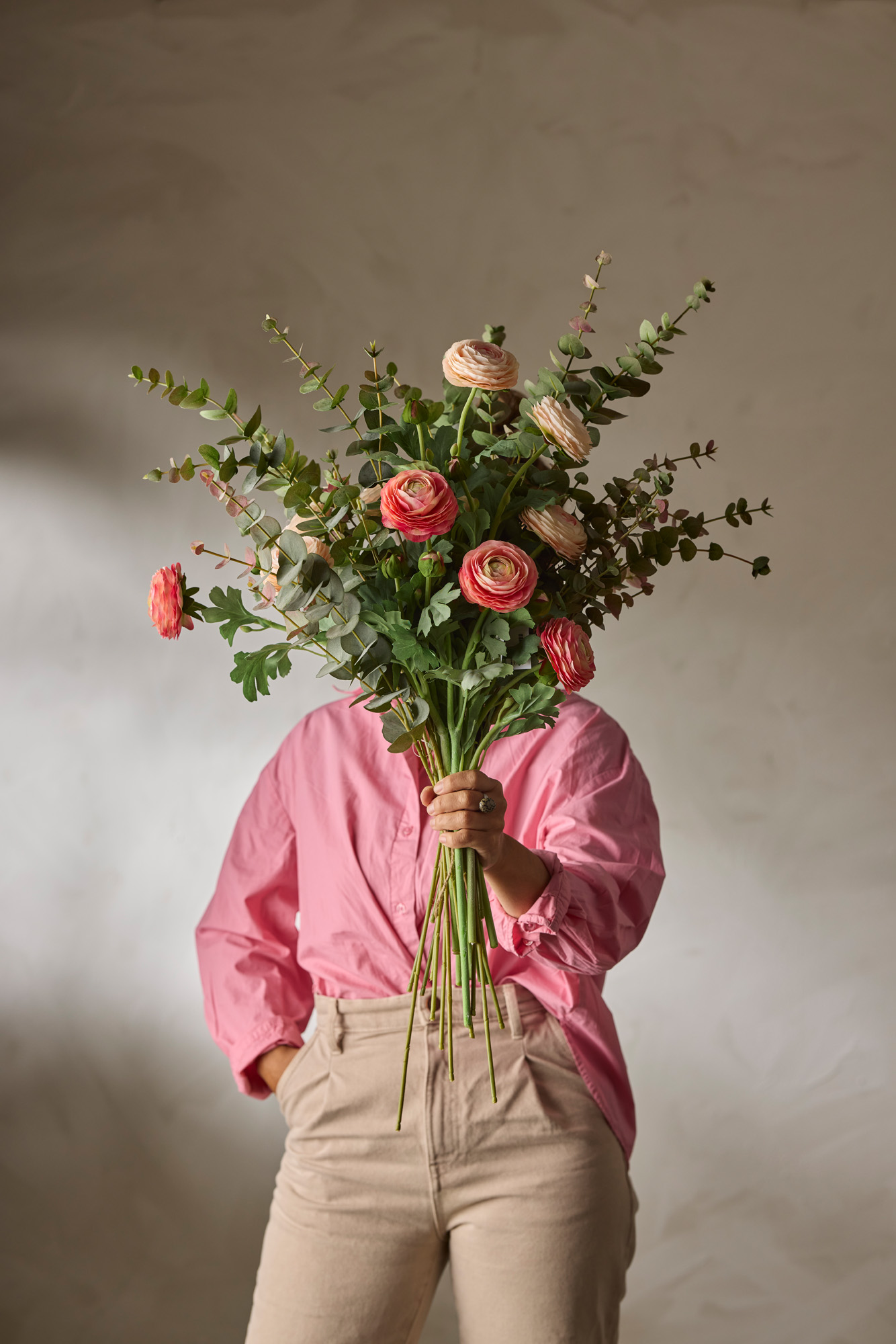 Ranunculus - Ranuncel - Twig - Pink - 50 cm - 8