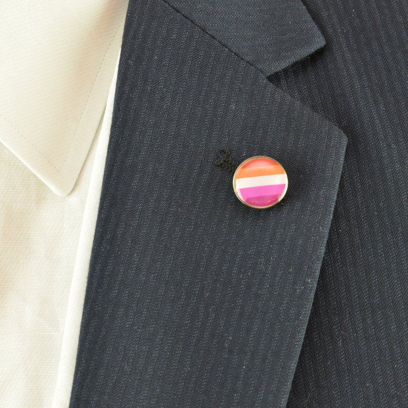 Pins with sunset lesbian flag - 2