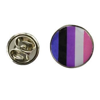 Pins with Gender Fluid flagge