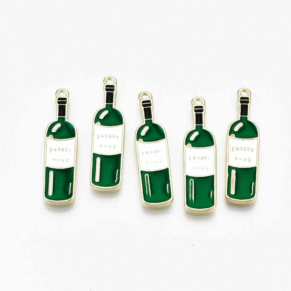 Charm  enameld Wine bottle - 2