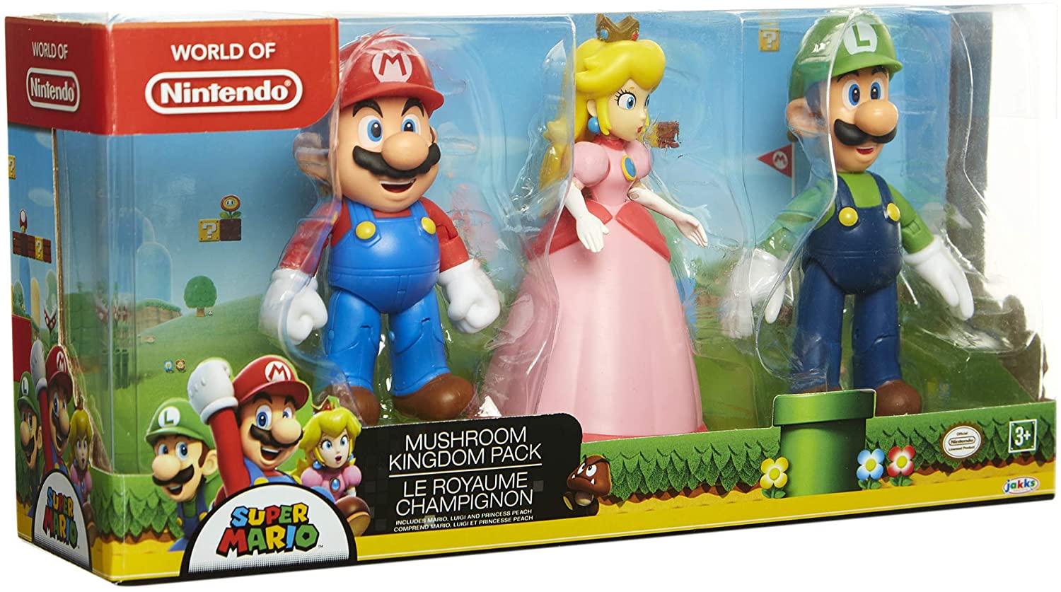Super Mario, Mushroom Kingdom Diorama, 3-Pack - 3
