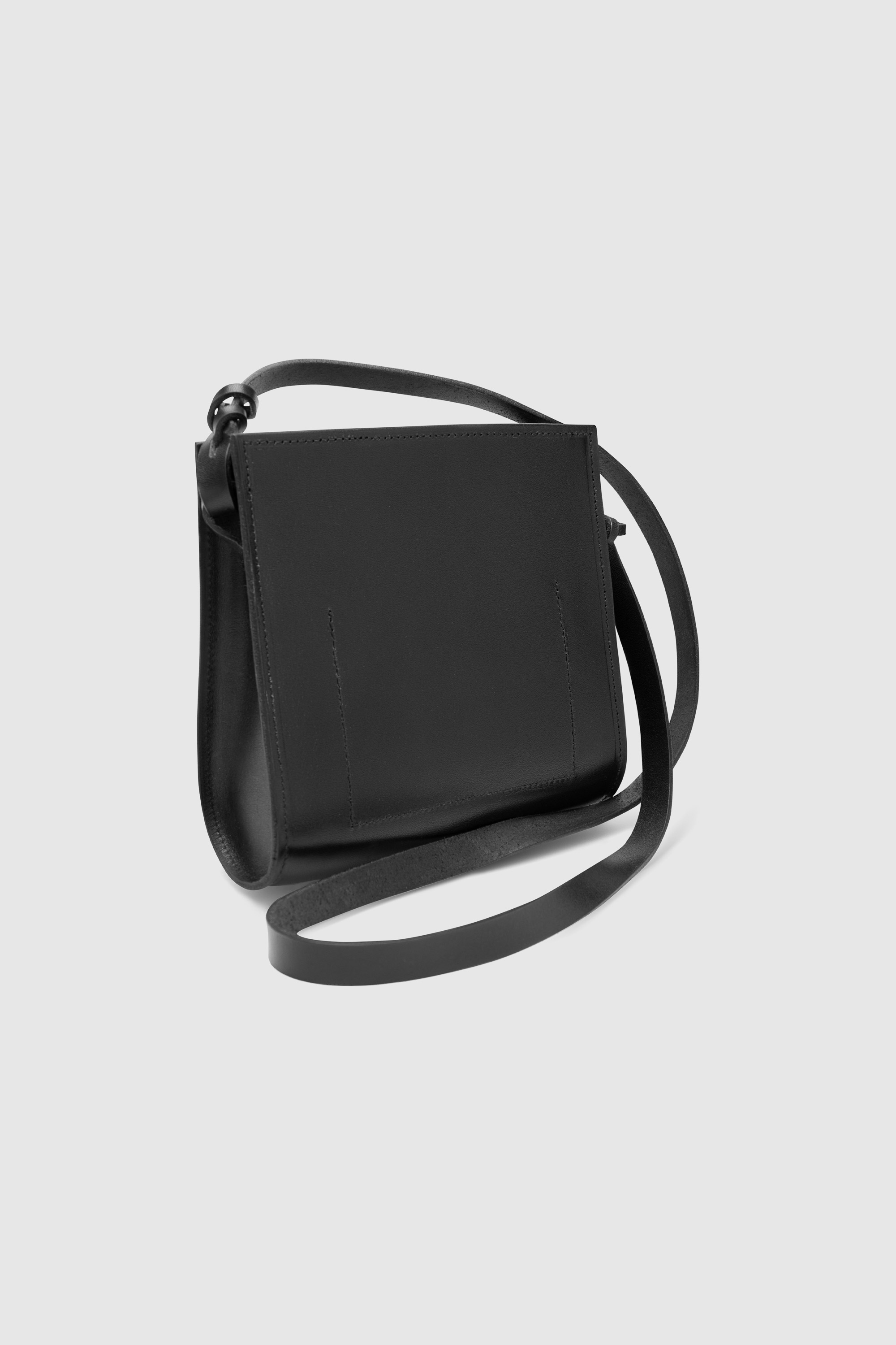 black leather cross body handbag