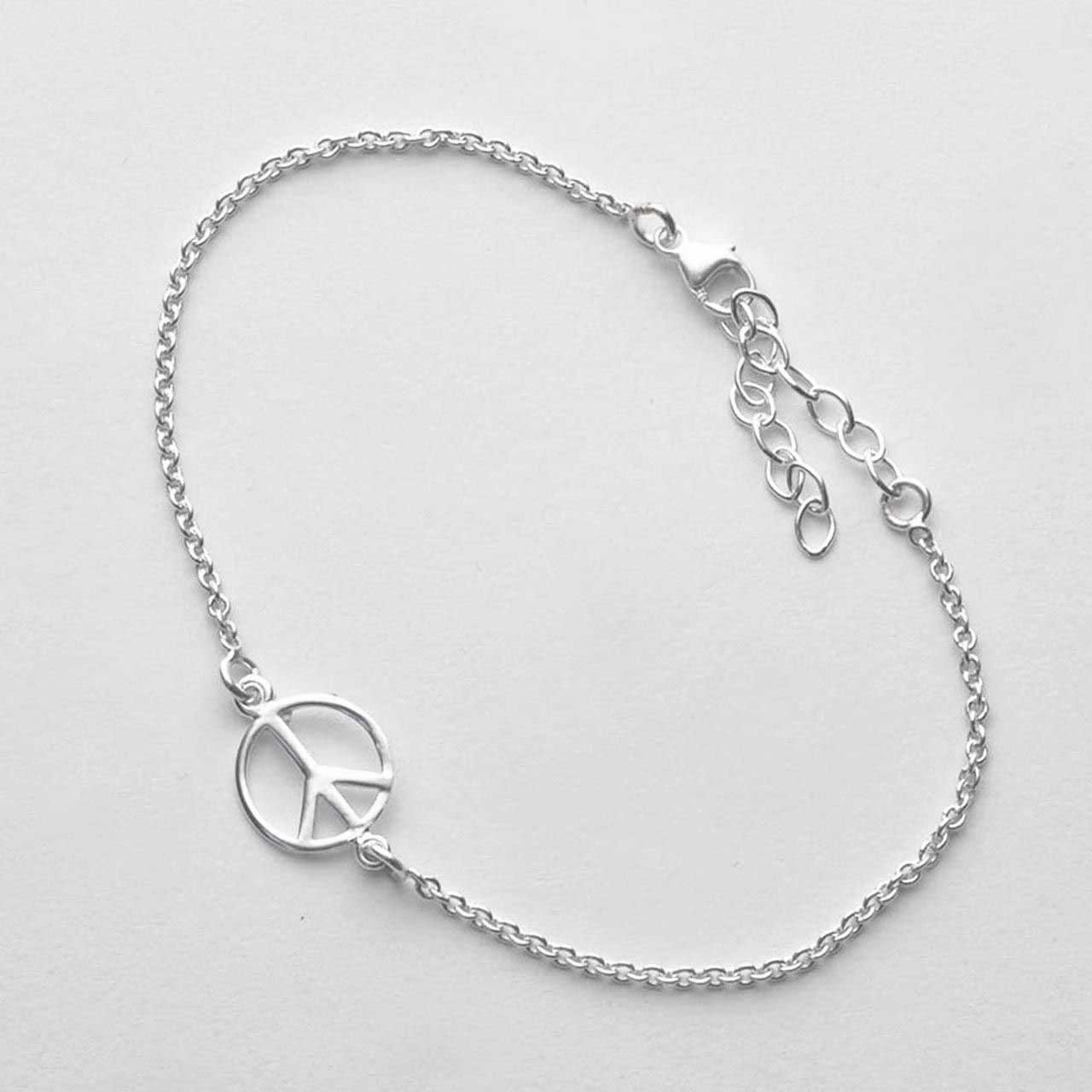 Unique Silver and Diamond Buddha Peace Bracelet Handmade Ebru Jewelry