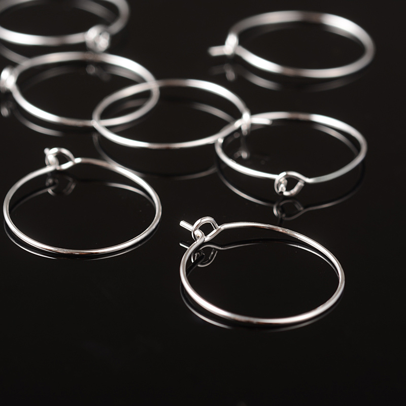 Kreolringar 20 mm silverfärgade mässing 30 st - 2