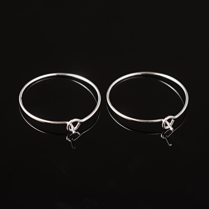 Kreolringar 20 mm silverfärgade mässing 30 st - 3