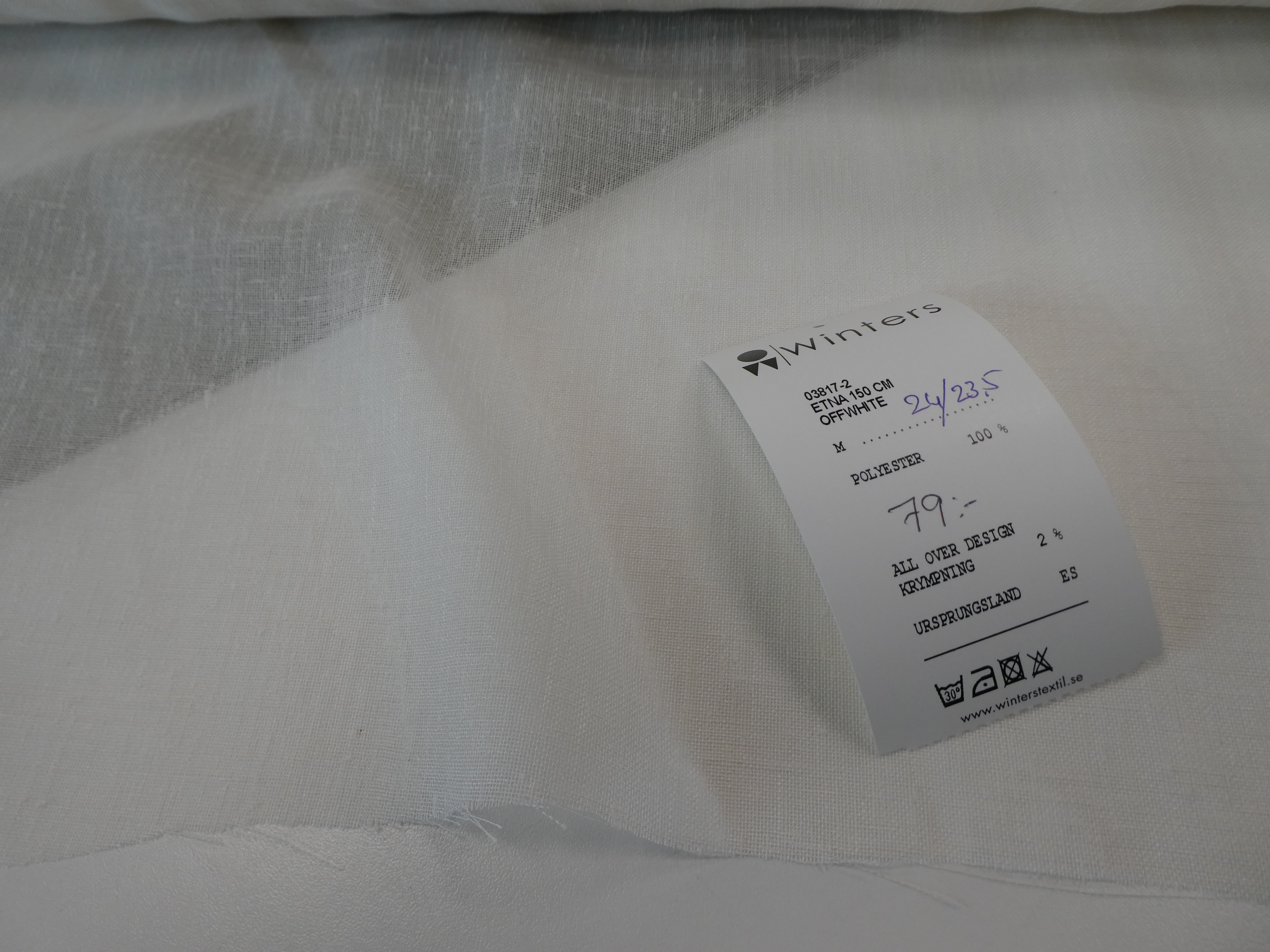 Etna vit skirt  gardintyg - 2