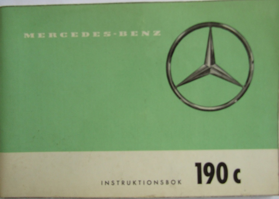1962 Mercedes-Benz 190 c Instruktionsbok