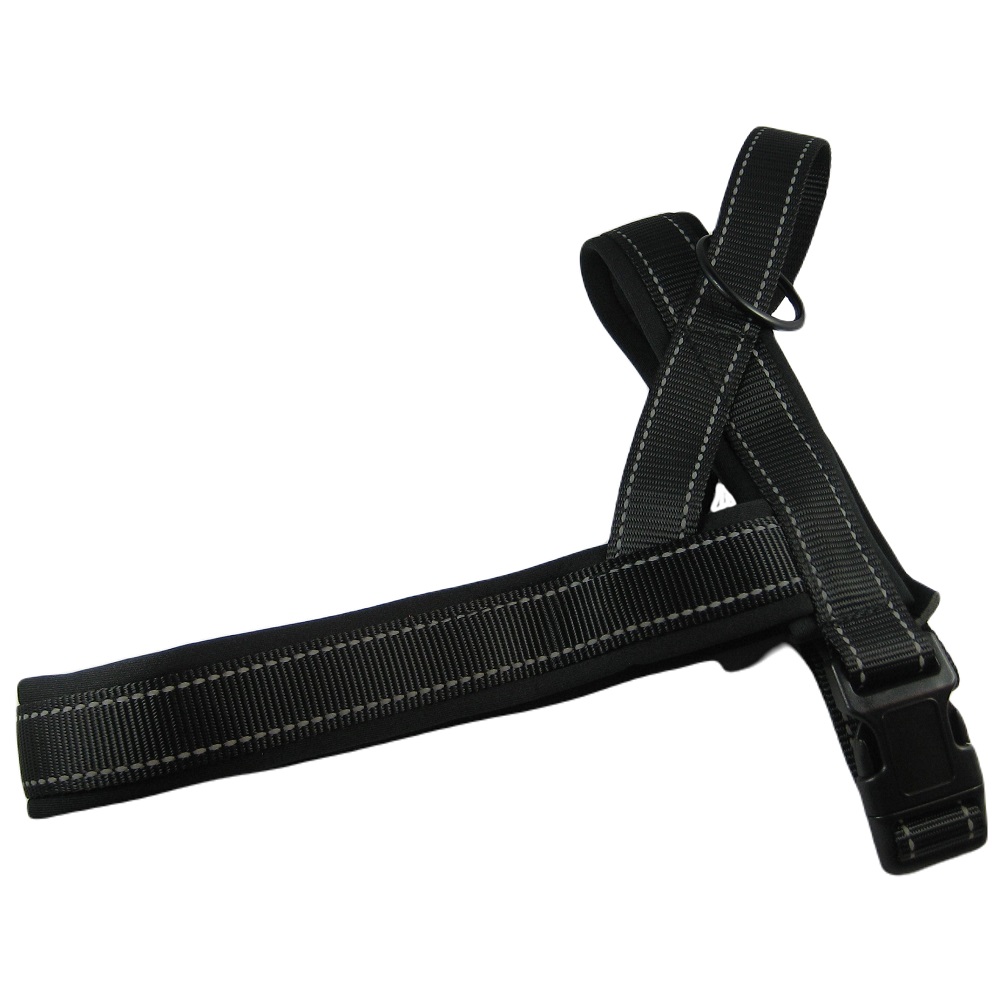 Spårsele reflex med neoprenliner, Svart