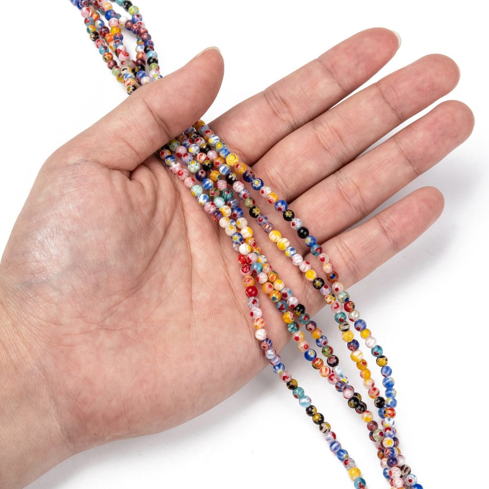 Millefiori 4 mm runda mixade - 2