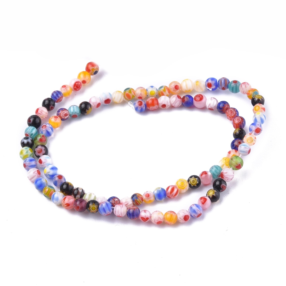 Millefiori 4 mm runda mixade