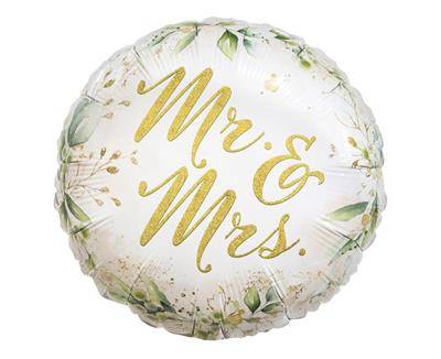 Folieballong | "Mr & Mrs" | Blomstrande kvistar