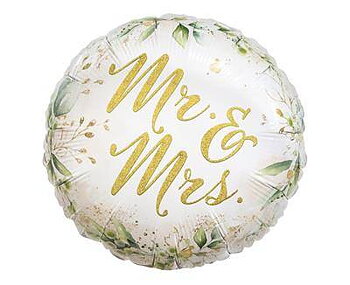 Folieballong | "Mr & Mrs" | Blomstrande kvistar