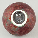 Isak Isaksson (2020) Unique Vase with Red and Green Crystalline Glaze 8 cm