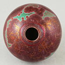 Isak Isaksson (2020) Unique Vase with Red and Green Crystalline Glaze 8 cm