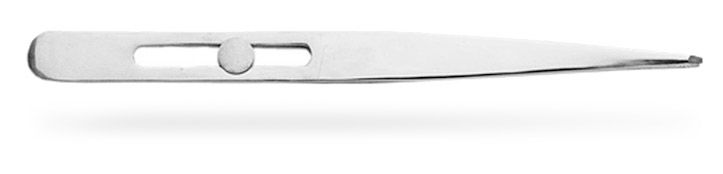 4.75 Stainless Steel Slide Lock Pointed Tweezer