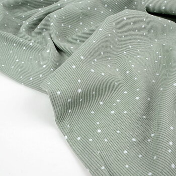 MINI SPOTS RIBBED - SAGE