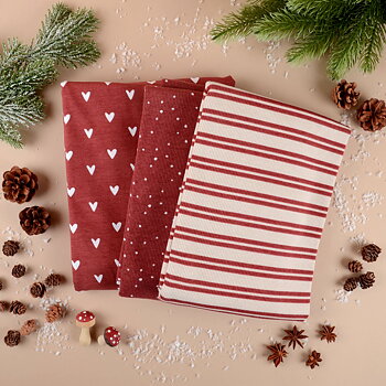 MINI SPOTS RIBBED - MARSALA