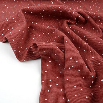 MINI SPOTS RIBBED - MARSALA