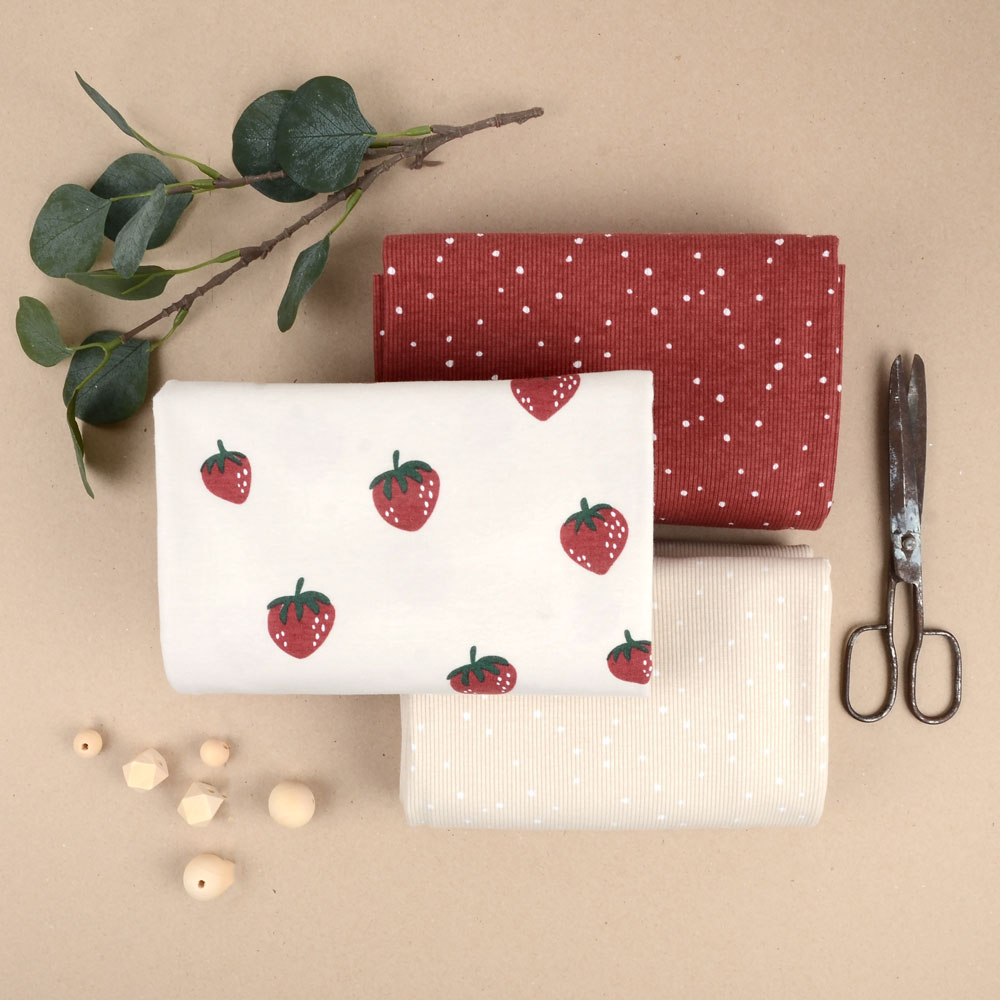MINI SPOTS RIBBED - MARSALA - 4